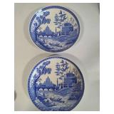 Two Spode Blue Room Collection Plates "Rome"