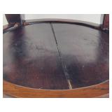 Hand Carved Wood Table w/Marble Top