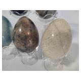 Set of Five Polished Stone Eggs