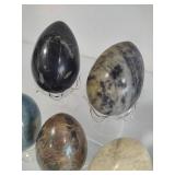 Set of Five Polished Stone Eggs