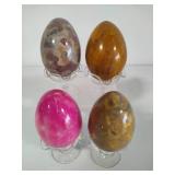 Set of Four Polished Stone Eggs