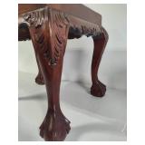 Claw Foot Marble Top End Table