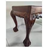 Claw Foot Marble Top End Table