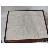 Claw Foot Marble Top End Table