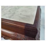 Claw Foot Marble Top End Table