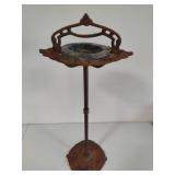 Metal Ashtray Stand w/Marble Ashtray