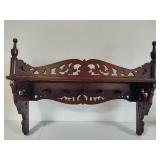 Large Wooden Hanging Shelf w/Pegs