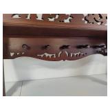 Large Wooden Hanging Shelf w/Pegs