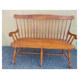 Wood Bench for Two