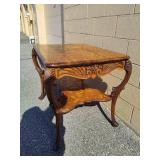 Solid Wood Hand Carved Tiger Oak Table