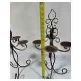 Two Metal Candle Holders