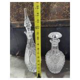 Four Glass/Crystal Decanters w/Lids