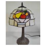Tiffany Style Stained Glass Fruit Bowl Lamp