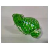 Hand Blown Art Glass Frog with Millifori Eyes