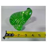 Hand Blown Art Glass Frog with Millifori Eyes