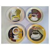Art Deco Set of Four Coffee Plates