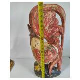 Large Hand Carved Wood Folk Art Rooster