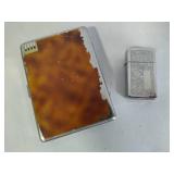 Zippo Lighter & Vintage Cigarette Case