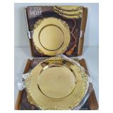 Godinger Brass Plated Serving Plates (8)