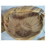 Three Wicker Baskets w/Handles