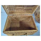 Three Wicker Baskets w/Handles