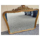 Large Gold Tone Mirror