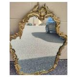 Large Gold Tone Mirror