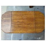 Oak Lighted Side Table w/Drop Leaves