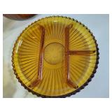 Lot of Amber Colored Small Glassware