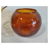Lot of Amber Colored Small Glassware