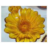 Lot of Amber Colored Small Glassware