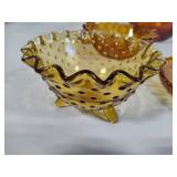 Lot of Amber Colored Small Glassware
