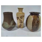 Three Pottery Vases