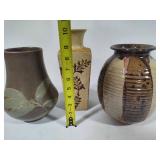 Three Pottery Vases