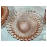 Assorted Pink Depression Glass