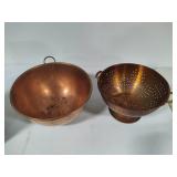 Copper Colander & Bowl