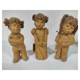 Lot #3:  Lee Bortin Original Clay Figurines