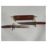 Hand Carved Knife/Fork Carving Set
