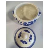 Churchill Blue Willow Covered Vegetable Dish