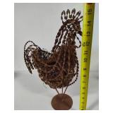 Metal & Ceramic Rooster Decor