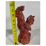 Metal & Ceramic Rooster Decor