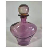 Amethyst Heart Shaped Blown Glass Decanter