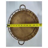 Brass Round Serving Tray w/Handles
