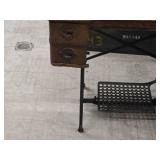 Vintage White Rotary Sewing Machine with Sewing Table