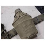 Military Belt with Belt, Canteen and 2-pouches