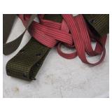 Lot of (5) Military Belts / Straps (assorted)
