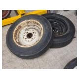 Lot of (2) 5.30/4.50-12 Trailer Tires with (2) 13" 4-Hole Rims