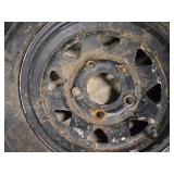 Lot of (2) 4.80-12 Trailer Tires with (2) 13" 5-Hole Rims