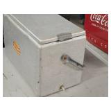 Vintage Cronco Port-o-rator logo Metal Chest Cooler