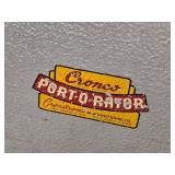 Vintage Cronco Port-o-rator logo Metal Chest Cooler